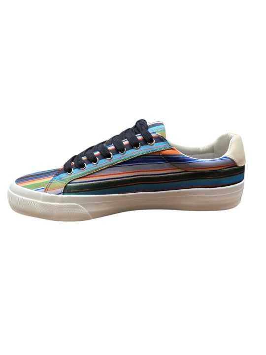 Sneakers toile rayures multicolore Paul Smith homme M2S AMS19 UPLY 92 baskets boutique Strasbourg int