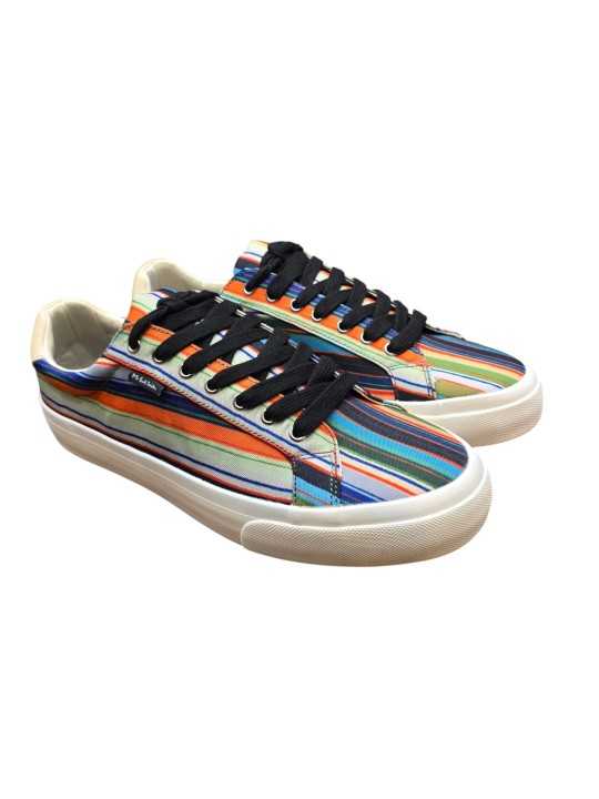Sneakers toile rayures multicolore Paul Smith homme M2S AMS19 UPLY 92 baskets profil