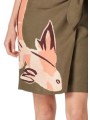 Jupe kaki print poisson rose lin viscose Paul Smith Femme W1R 227S V11225 35 boutique Strasbourg skirt imprimé