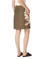Jupe kaki print poisson rose lin viscose Paul Smith Femme W1R 227S V11225 35 boutique Strasbourg skirt dos