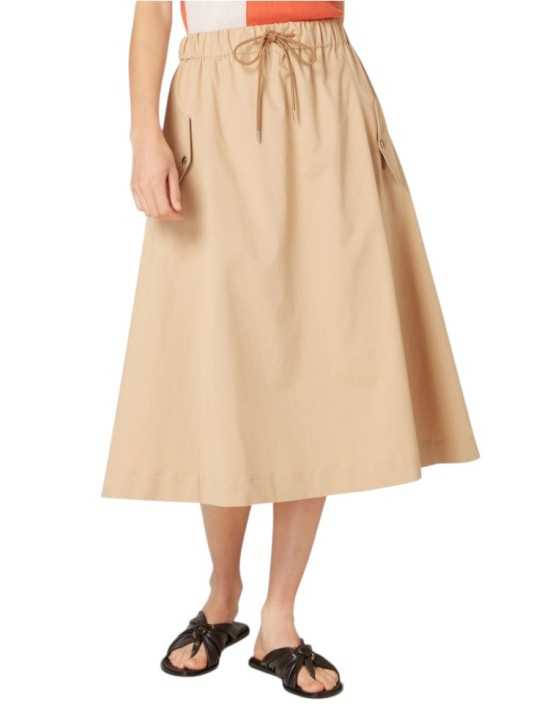 JUPE LONGUE LARGE TAILLE ELASTIQUEE BEIGE W2R 307S V31432 61 PAUL SMITH FEMME boutique Strasbourg vue