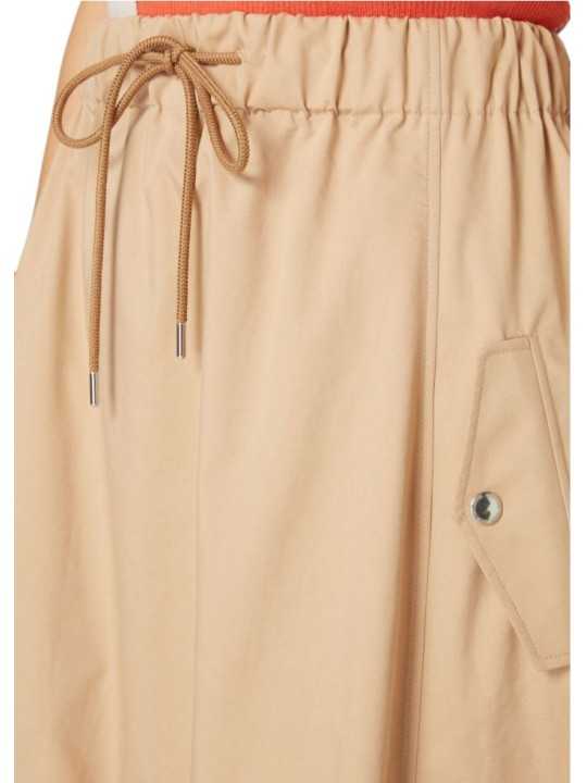 JUPE LONGUE LARGE TAILLE ELASTIQUEE BEIGE W2R 307S V31432 61 PAUL SMITH FEMME boutique Strasbourg détail1