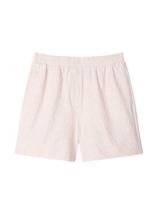 SHORT SEER SUCKER RAYE BLANC BEIGE W2R 393T V31431 01 PAUL SMITH FEMME solo