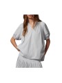 TUNIQUE RAYEE CIEL MAUVE MANCHES BALONS W1R 383M V11227 08 PAUL SMITH FEMME face 1