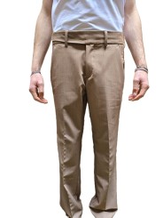 PANTALON GURKHA PATTE TAILLE VISCOSE STRETCH CAMEL U7119 A5566 18 UNGARO HOMME Strasbourg boutique vue