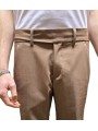 PANTALON GURKHA PATTE TAILLE VISCOSE STRETCH CAMEL U7119 A5566 18 UNGARO HOMME Strasbourg boutique détail
