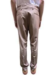 PANTALON GURKHA PATTE TAILLE VISCOSE STRETCH CAMEL U7119 A5566 18 UNGARO HOMME Strasbourg boutique dos