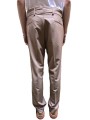 PANTALON GURKHA PATTE TAILLE VISCOSE STRETCH CAMEL U7119 A5566 18 UNGARO HOMME Strasbourg boutique dos