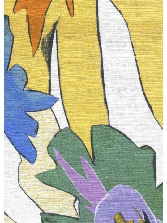 CHEMISE LIN COTON BLANC PRINT COLIBRI FLEURS MULTI W1R 351B V11251 01 PAUL SMITH femme détail