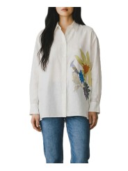 CHEMISE LIN COTON BLANC PRINT COLIBRI FLEURS MULTI W1R 351B V11251 01 PAUL SMITH femme look2