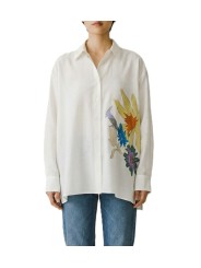 CHEMISE LIN COTON BLANC PRINT COLIBRI FLEURS MULTI W1R 351B V11251 01 PAUL SMITH femme face