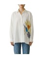 CHEMISE LIN COTON BLANC PRINT COLIBRI FLEURS MULTI W1R 351B V11251 01 PAUL SMITH femme face