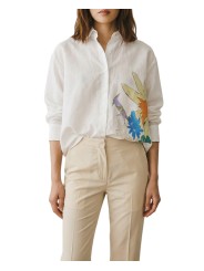 CHEMISE LIN COTON BLANC PRINT COLIBRI FLEURS MULTI W1R 351B V11251 01 PAUL SMITH femme look1
