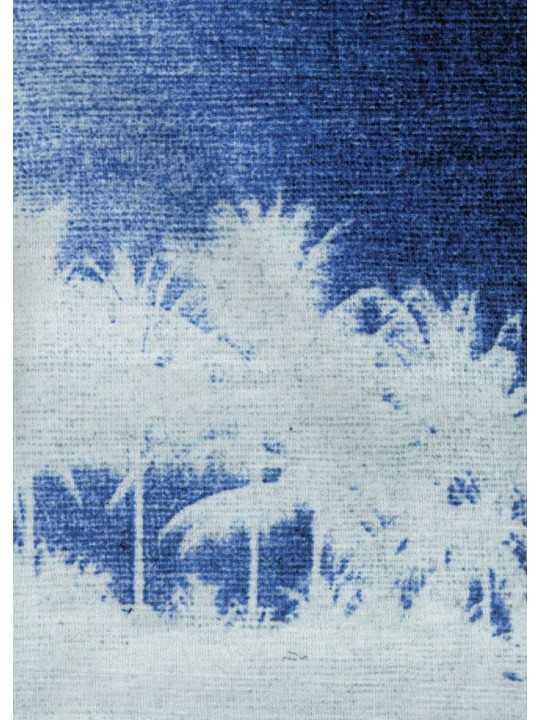 T-SHIRT PRINT PLAGE PALMIERS CIEL BLEU M2R 220X V22622 49 PAUL SMITH HOMME boutique Strasbourg détail