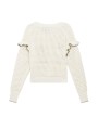 GILET CROCHET FLEURS BRODEES VERT ORANGE W2R 811N V31452 02 PAUL SMITH FEMME boutique Strasbourg flat dos