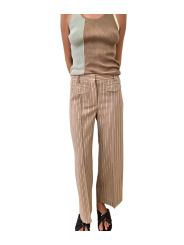 PANTALON RAYE BRUN ROSE POCHES PLAQUEES AVANT W2R 388T V31425 62 PAUL SMITH boutique Strasbourg concept-store vue