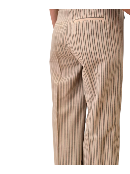 PANTALON RAYE BRUN ROSE POCHES PLAQUEES AVANT W2R 388T V31425 62 PAUL SMITH boutique Strasbourg concept-store profil