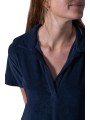 ROBE EPONGE ALBANE COURTE COL POLO MARINE ANONYM FEMME Strasbourg concept col