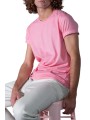 TSHIRT MILO W COL V COTON PIMA SOFT PINK ANONYM HOMME Strasbourg concept face 1