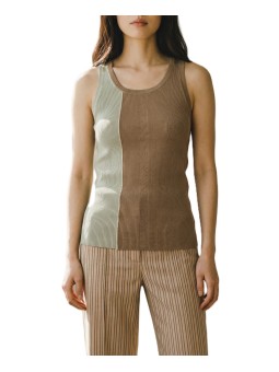 DEBARDEUR MAILLE PATCH TAUPE VERT W2R 808N V31447 32 PAUL SMITH FEMME boutique Strasbourg face