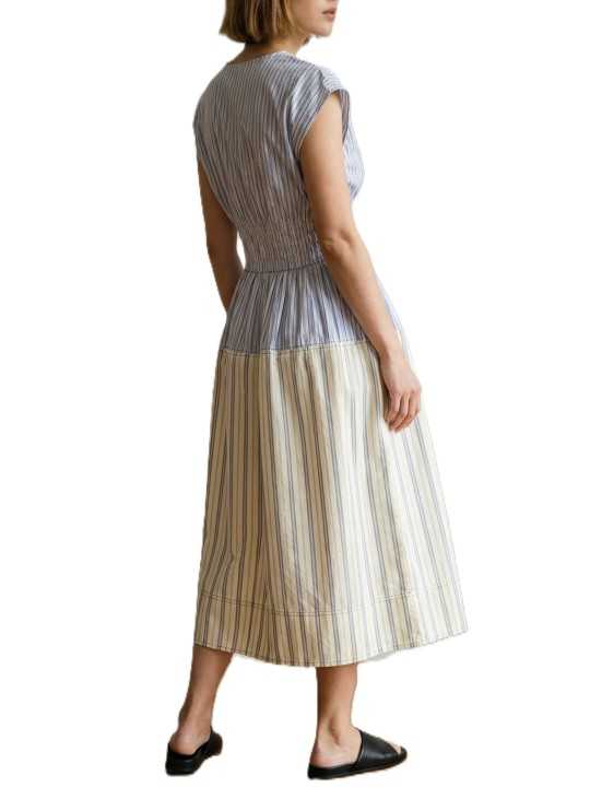 ROBE COTON RAYEE PATCH CIEL JAUNE POLY W1R 716D V11227 08 PAUL SMITH FEMME boutique dos