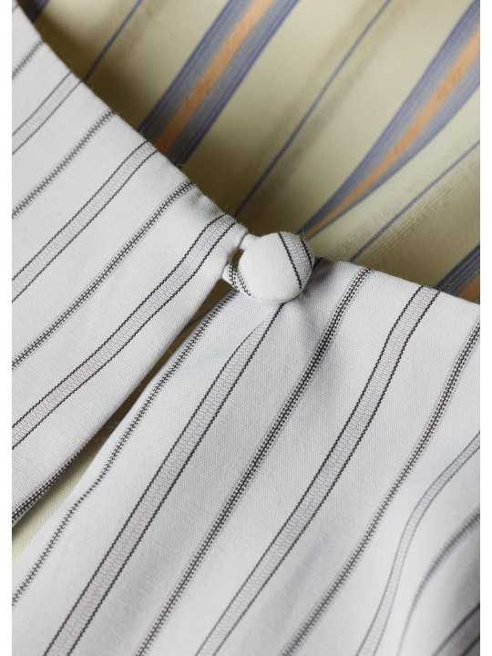 ROBE COTON RAYEE PATCH CIEL JAUNE POLY W1R 716D V11227 08 PAUL SMITH FEMME boutique dos1