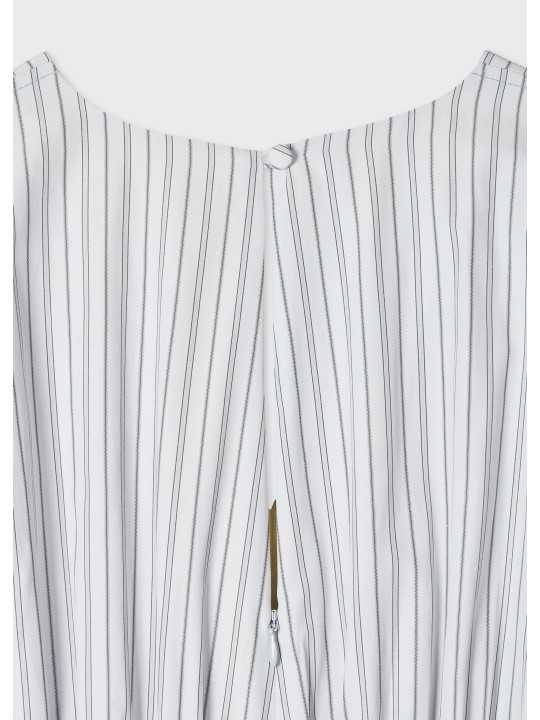 ROBE COTON RAYEE PATCH CIEL JAUNE POLY W1R 716D V11227 08 PAUL SMITH FEMME boutique détail3