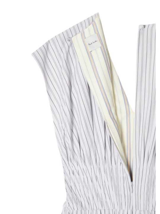 ROBE COTON RAYEE PATCH CIEL JAUNE POLY W1R 716D V11227 08 PAUL SMITH FEMME boutique détail2