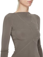TOP NEOPRENE LIGHT DUST TEMPLE TOP RO01F 6277 JSV 34 RICK OWENS TEMPLE FEMME boutique Strasbourg dvt