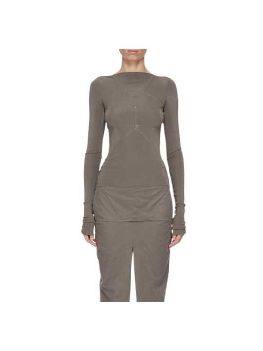 TOP NEOPRENE LIGHT DUST TEMPLE TOP RO01F 6277 JSV 34 RICK OWENS TEMPLE FEMME boutique Strasbourg look