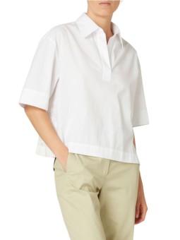 CHEMISETTE SEER SUCKER BLANCHE COTON BRODERIE DOS W2R 395B V31433 01 PAUL SMITH FEMme BOUTIQUE face