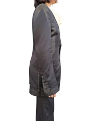 VESTE REDINGOTE NOIR COTON LIGHT CONCORDIAN JKT RP01F 6752 CVSKE 09 RICK OWENS FEMME STRASBOURG CONCEPT côté