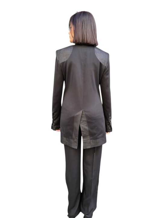 VESTE REDINGOTE NOIR COTON LIGHT CONCORDIAN JKT RP01F 6752 CVSKE 09 RICK OWENS FEMME STRASBOURG CONCEPT arrière