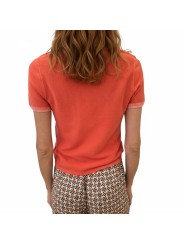 MAILLE MANCHES COURTES ORANGE BORD ROSE W2R 805N V31444 19 PAUL SMITH FEMME BOUTIQUE Strasbourg dos