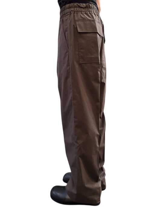 PANTALON LARGE COTON CORDON DIETRICH DRAWSTRING DARK DUST RU01F 2378 P 78 RICK OWENS HOMME designer Strasbourg côté