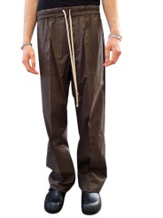 PANTALON LARGE COTON CORDON DIETRICH DRAWSTRING DARK DUST RU01F 2378 P 78 RICK OWENS HOMME designer Strasbourg face