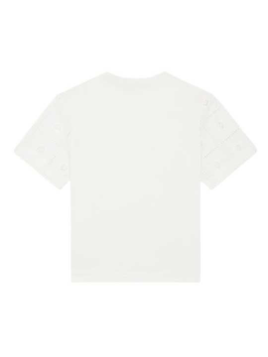 TSHIRT BLANC MANCHES COURTES BRODERIES W2R 430V V31440 02 PAUL SMITH FEMME boutique Strasbourg store flatdos