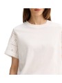 TSHIRT BLANC MANCHES COURTES BRODERIES W2R 430V V31440 02 PAUL SMITH FEMME boutique Strasbourg store détail
