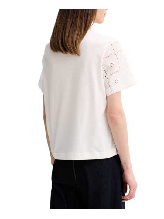 TSHIRT BLANC MANCHES COURTES BRODERIES W2R 430V V31440 02 PAUL SMITH FEMME boutique Strasbourg store dos