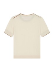 MAILLE MANCHES COURTES VANILLE COL MANCHES VERT W1R 689N V11235 04 PAUL SMITH FEmme boutique Strasbourg flatdos