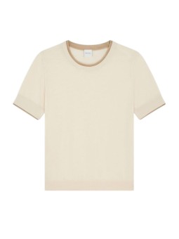 MAILLE MANCHES COURTES VANILLE COL MANCHES VERT W1R 689N V11235 04 PAUL SMITH FEmme boutique Strasbourg flat