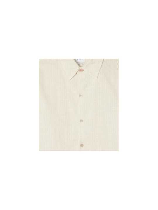CHEMISE ECRUE QUADRILLEE RELIEF M2R 895Z V22646 04 PAUL SMITH HOMME shirt boutique Strasbourg zoom