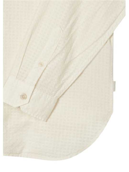 CHEMISE ECRUE QUADRILLEE RELIEF M2R 895Z V22646 04 PAUL SMITH HOMME shirt boutique Strasbourg poignet