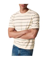 MAILLE MANCHES COURTES ECRU RAYE BLEU MAUVE M2R 823Z V22677 04 PAUL SMITH HOMME boutique Strasbourg vue