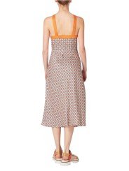 ROBE LONGUE MOSAIQUES BRETELLES VISCOSE VERT ORANGE W2R 721D V31436 18 PAUL SMITh femme boutique Strasbourg dos