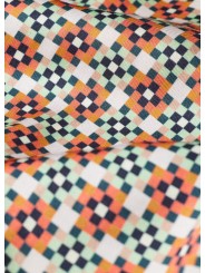 ROBE LONGUE MOSAIQUES BRETELLES VISCOSE VERT ORANGE W2R 721D V31436 18 PAUL SMITh femme boutique Strasbourg zoom