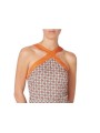 ROBE LONGUE MOSAIQUES BRETELLES VISCOSE VERT ORANGE W2R 721D V31436 18 PAUL SMITh femme boutique Strasbourg détail