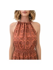 ROBE LONGUE CROCHET OCRE BRETELLES W2R 719D V31442 65 PAUL SMITH FEMME Strasbourg boutique zoom haut