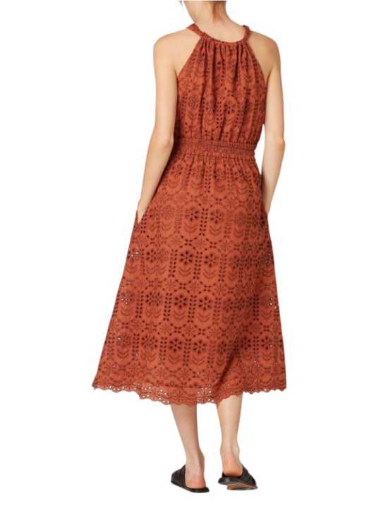 ROBE LONGUE CROCHET OCRE BRETELLES W2R 719D V31442 65 PAUL SMITH FEMME Strasbourg boutique back