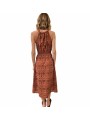 ROBE LONGUE CROCHET OCRE BRETELLES W2R 719D V31442 65 PAUL SMITH FEMME Strasbourg boutique dos